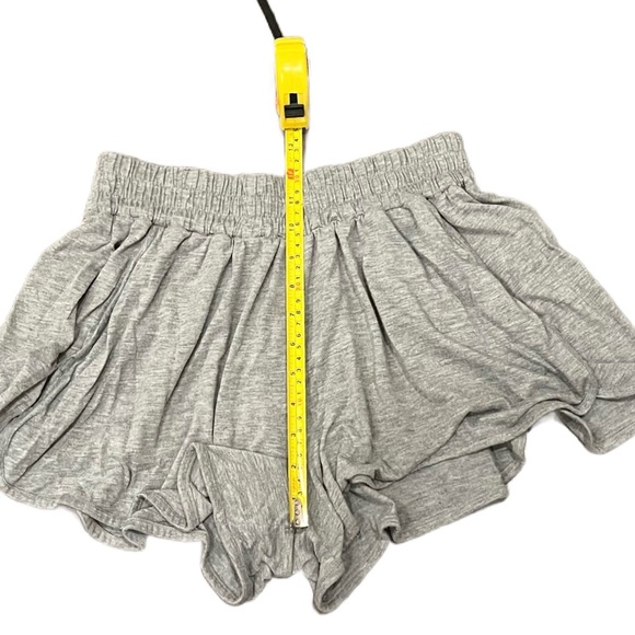 Free People Women’s Small Heather Gray Skort High Rise Elastic Waistband Pockets - Picture 8 of 9